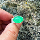 Chrysoprase and Sterling Silver Ring