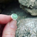 Blue Green Kyanite and Sterling Silver Post Earrings