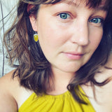 Vesuvianite and Sterling Silver Earrings