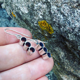 Tube Drop Sterling Silver Earrings