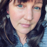 Meteorite and Sterling Silver Earrings