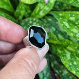 Black Obsidian and Sterling Silver Ring