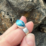 Blue Topaz and Sterling Silver Ring