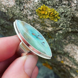 Opalized Wood and Sterling Silver Ring