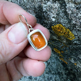 Honeycomb Chalcedony and Sterling Silver Earrings
