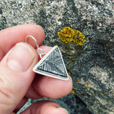 Meteorite and Sterling Silver Earrings