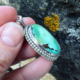 Hubei Turquoise and Sterling Silver Pendant