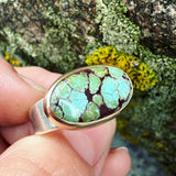 Egyptian Turquoise, 14K Gold and Sterling Silver Ring