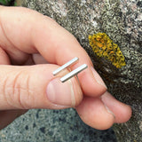 Sterling Silver Rectangle Post-Small