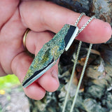 Rainbow Pyrite and Sterling Silver Pendant