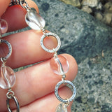 Clear Quartz and Sterling Silver Bracelet