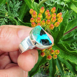 Chrysocolla and Sterling Silver Ring