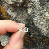 "XO" Sterling Silver Post Earrings