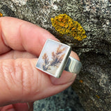 Dendritic Agate and Sterling Silver Ring