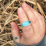 Blue Topaz and Sterling Silver Ring