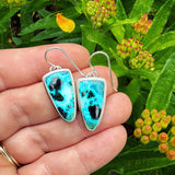 Chrysocolla and Sterling Silver Earrings