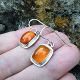 Honeycomb Chalcedony and Sterling Silver Earrings