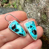 Chrysocolla and Sterling Silver Earrings