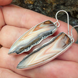 Sumatran Agate and Sterling Silver Earrings