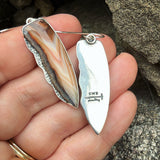 Sumatran Agate and Sterling Silver Earrings