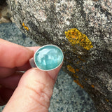 Teal Kyanite and Sterling Silver Ring