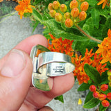 Opalized Wood and Sterling Silver Ring