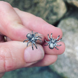 Sterling Silver Tarantula Post Earrings