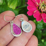 Cobalto Calcite and Sterling Silver Earrings