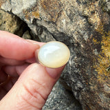 Peach Moonstone, 14K Gold and Sterling Silver Ring