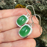 Chrome Chalcedony and Sterling Silver Earrings