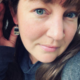 Fryite and Sterling Silver Earrings