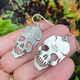 Sterling Silver Skull Earrings