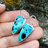 Chrysocolla and Sterling Silver Earrings