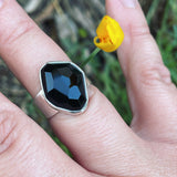 Black Obsidian and Sterling Silver Ring