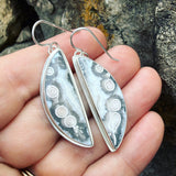 Orbicular Agate and Sterling Silver Earrings