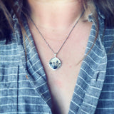 Dendritic Agate and Sterling Silver Pendant