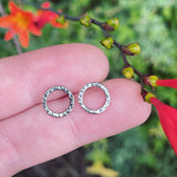 Sterling Silver Textured Circles- Small