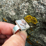 Dendritic Agate and Sterling Silver Ring