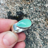 Seafoam Chalcedony and Sterling Silver Ring