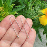 Sterling Silver Hoops- Long