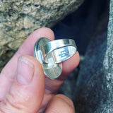 Crazy Lace Agate and Sterling Silver Ring