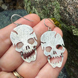 Sterling Silver Skull Earrings
