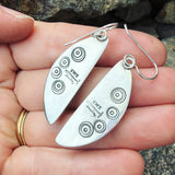 Orbicular Agate and Sterling Silver Earrings