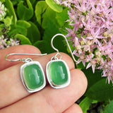 Chrome Chalcedony and Sterling Silver Earrings
