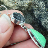 Marston Marble, Variscite and Sterling Silver Earrings