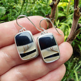 Fryite and Sterling Silver Earrings
