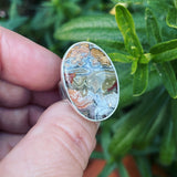 Crazy Lace Agate and Sterling Silver Ring