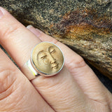 Fossil Mammoth Ivory and Sterling Silver Ring