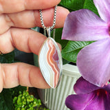 Malawi Agate and Sterling Silver Pendant