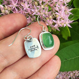 Chrome Chalcedony and Sterling Silver Earrings